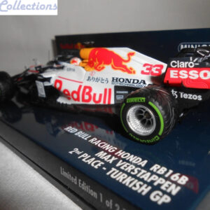 RED BULL RACING RB16B N°33 DU GRAND PRIX DE TURQUIE DE MAX VERSTAPPEN DE 2021 1/43ème