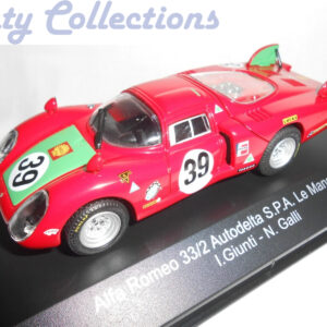ALFA ROMEO 33/2 AUTODELTA S.P.A. N°39  DES 24 HEURES DU MANS 1968  1/43ème